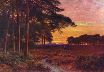 Noite nos mouros, Hindhead (litografia a cores) de Harold Sutton Palmer
