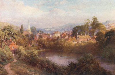 Godalming, A Bit of the Old Town (litografia a cores) de Harold Sutton Palmer
