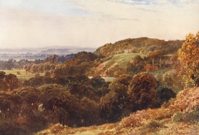 Capela de Santa Catarina, perto de Guildford (litografia a cores) de Harold Sutton Palmer