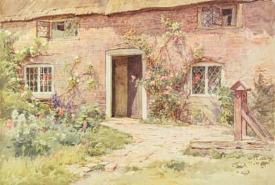 Rosas à volta da porta da casa de campo, Wilmington (aguarela) de Harold Swanwick