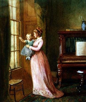 Waving Goodbye (aquarela assinada) de Harriet Kempe