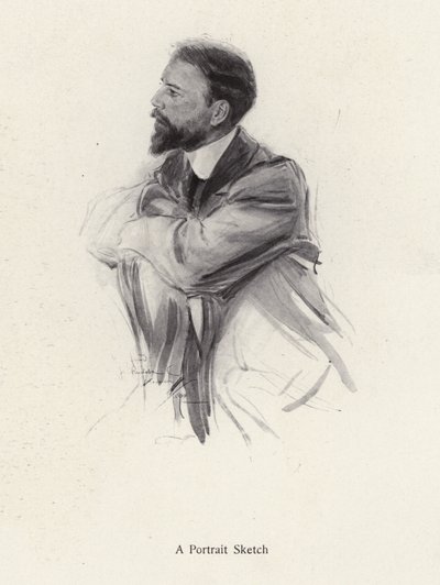 Retrato de um homem de meia-idade (litho) de Harrison Fisher