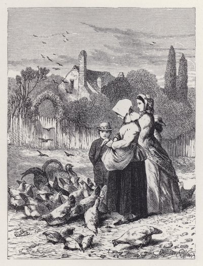 O Poultry Yard (gravura) de Harrison William Weir