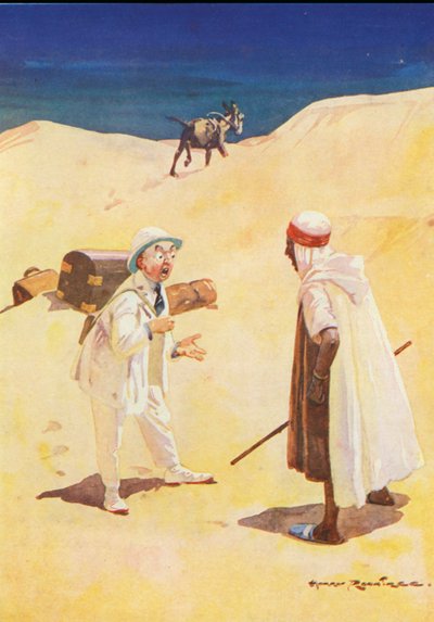 O Burro e sua Sombra (lito colorido) de Harry Rountree