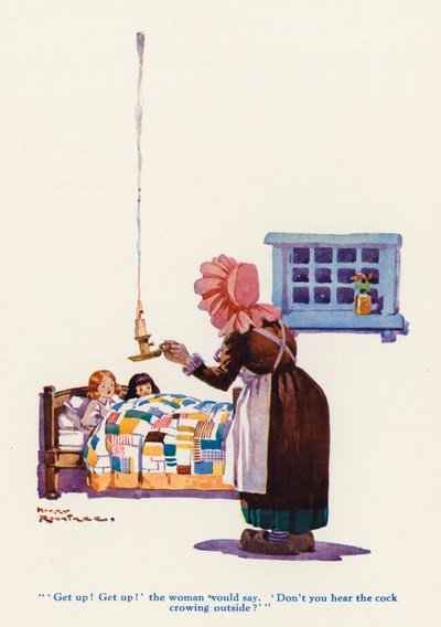 A Viúva e as suas Criancinhas (cor litho) de Harry Rountree