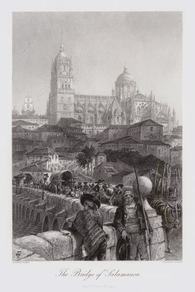 A Ponte de Salamanca (gravura) de Harry (after) Fenn