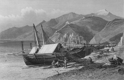 Ventimiglia on the Cornice Road (gravura) de Harry (after) Fenn