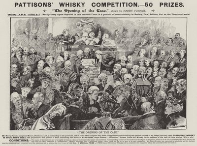 Anúncio, Whisky dos Pattisons (gravura) de Harry (after) Furniss