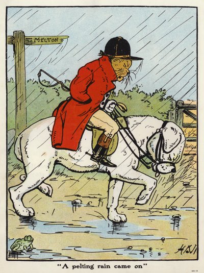 "Uma chuva a pelar" (cor litho) de Harry B Neilson