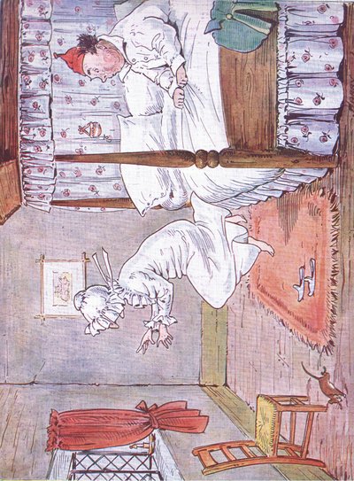 A velha Sra. Slipper Slopper pulou da cama, 1920 de Harry B Neilson