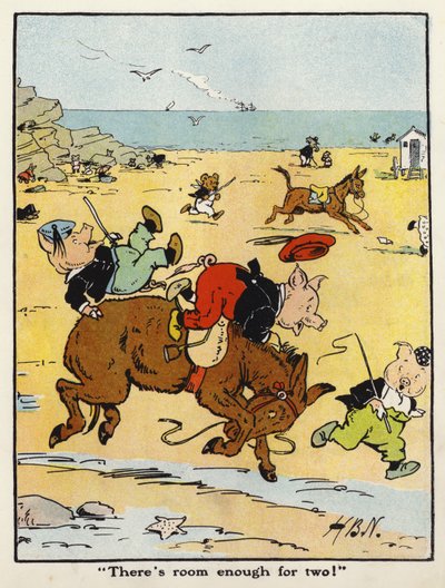 "Há espaço suficiente para dois!" (cor litho) de Harry B Neilson