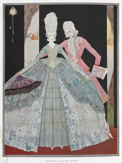 Cinderela e o seu príncipe". de Harry Clarke