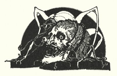 Edgar Allan Poe: Motivo de desenho (litografia) de Harry Clarke