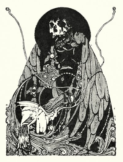 Edgar Allan Poe: Peça final (litografia) de Harry Clarke