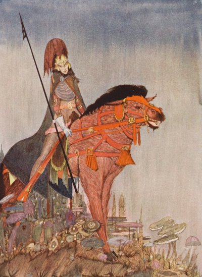 Edgar Allan Poe: Metzengerstein (litografia a cores) de Harry Clarke