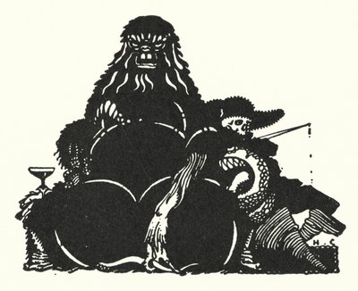 Edgar Allan Poe: O gato preto (litografia) de Harry Clarke