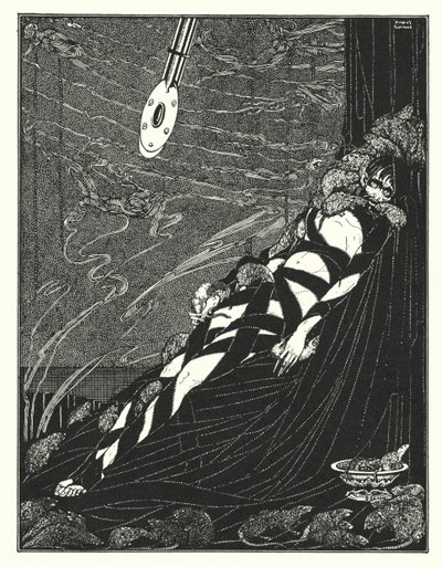 Edgar Allan Poe: O poço e o pêndulo (litografia) de Harry Clarke