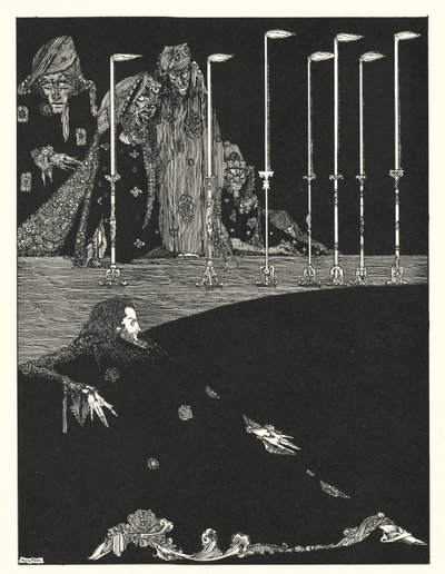 Edgar Allan Poe: O poço e o pêndulo (litografia) de Harry Clarke