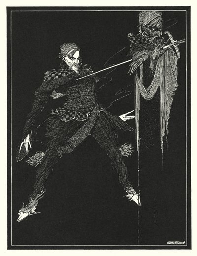 Edgar Allan Poe: William Wilson (litografia) de Harry Clarke