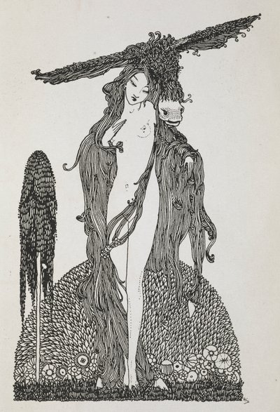 Ilustração para a história "Pele de burro". de Harry Clarke