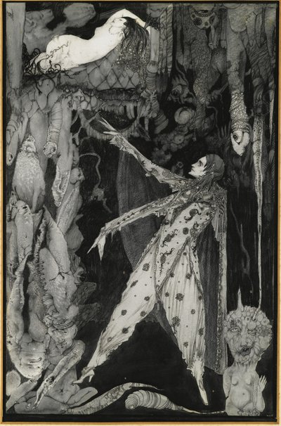 Ilustração para Faust de Goethe, 1924-1925 de Harry Clarke