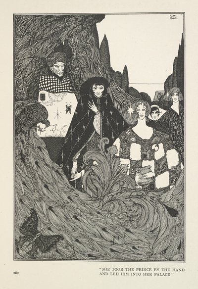 O Jardim do Paraíso. Tomou o Príncipe pela mão e conduziu-o ao seu Palácio. de Harry Clarke