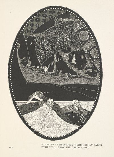 A Filha do Rei dos Pântanos. Regressavam a casa, ricamente carregados de despojos, vindos da Costa da Gália. de Harry Clarke