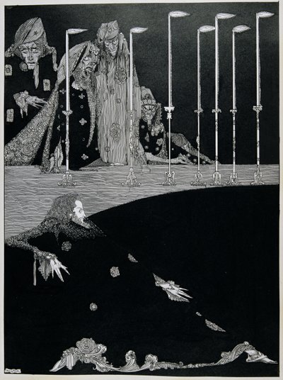 O poço e o pêndulo, c.1923 (pena & tinta) de Harry Clarke