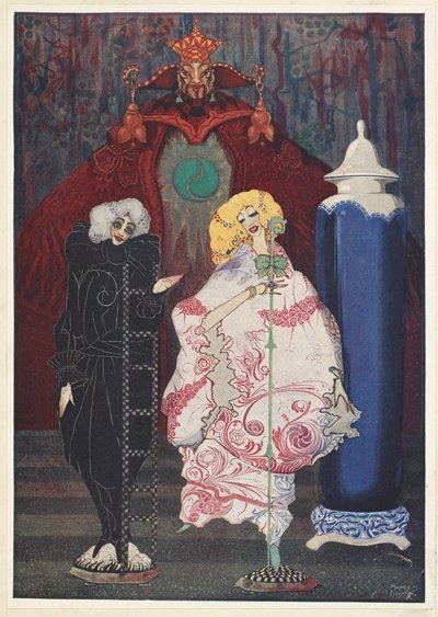 A Pastora e o Limpa-chaminés "Tens mesmo coragem de ir comigo para o vasto mundo?" perguntou o limpa-chaminés. de Harry Clarke