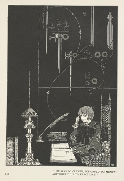 A Rainha da Neve. Era tão inteligente que conseguia fazer aritmética mental até às fracções. de Harry Clarke