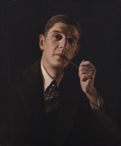 Retrato, homem, fumar, cano de Harry Dixon