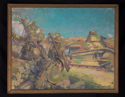 Regresso do combate, c.1918 (óleo sobre tela) de Harry Everett Townsend