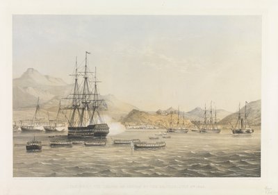 Tomada da ilha de Chusan pelos britânicos a 5 de julho de 1840 de Harry Francis Darell