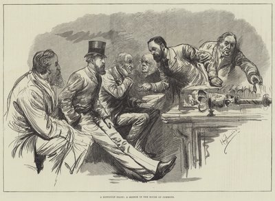 Um ponto difícil, um esboço na Câmara dos Comuns de Harry Furniss