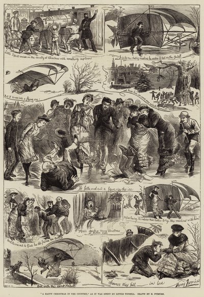 Um Feliz Natal no País, como foi gasto por Little Topsell de Harry Furniss