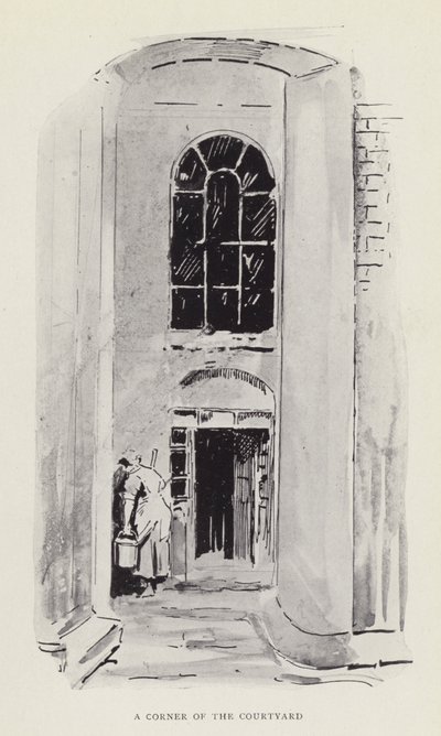 Um canto do pátio de Harry Furniss