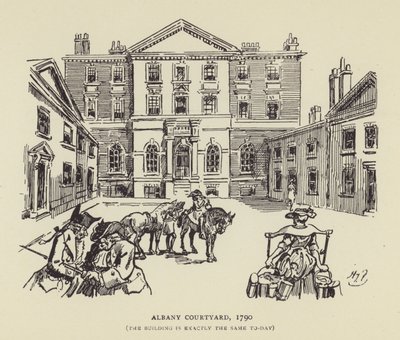 Albany Courtyard, 1790, O edifício é exatamente o mesmo de hoje de Harry Furniss