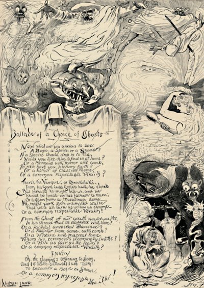 Balada de uma escolha de fantasmas, 1886 de Harry Furniss