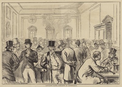 Raças de Doncaster, comparando a Tattersall de Harry Furniss