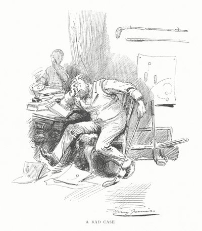 Golfe: Um mau caso (litho) de Harry Furniss