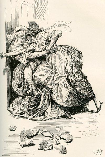 Ilustração para o romance de Charles Dickens Um Conto de duas cidades de Harry Furniss