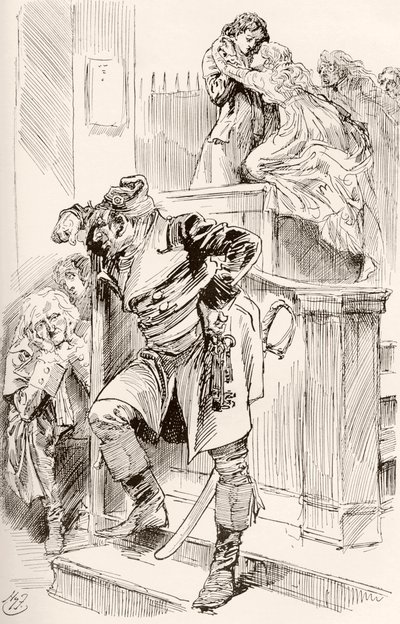 Ilustração para o romance de Charles Dickens Um Conto de duas cidades de Harry Furniss