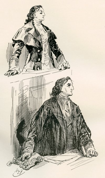 Ilustração para o romance de Charles Dickens Um Conto de duas cidades de Harry Furniss