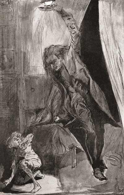 Ilustração do romance de Charles Dickens O Fantasma de Harry Furniss