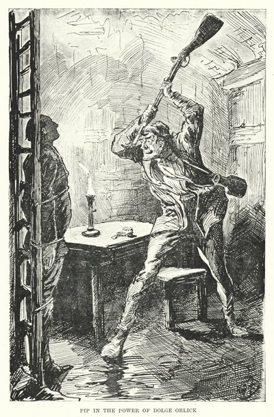 Ilustração para Grandes Expectativas de Charles Dickens (litho) de Harry Furniss