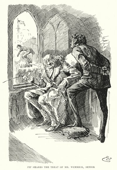 Ilustração para Grandes Expectativas de Charles Dickens (litho) de Harry Furniss