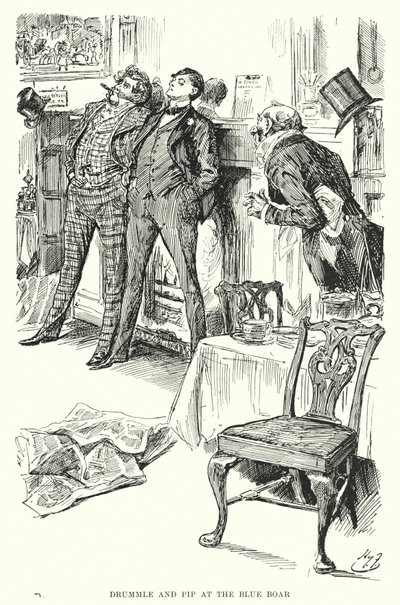 Ilustração para Grandes Expectativas de Charles Dickens (litho) de Harry Furniss