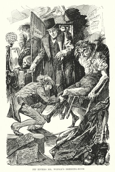 Ilustração para Grandes Expectativas de Charles Dickens (litho) de Harry Furniss