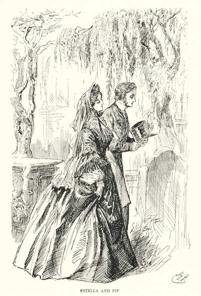 Ilustração para Grandes Expectativas de Charles Dickens (litho) de Harry Furniss