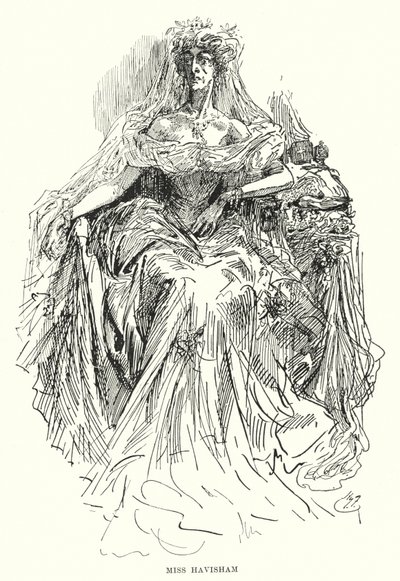 Ilustração para Grandes Expectativas de Charles Dickens (litho) de Harry Furniss